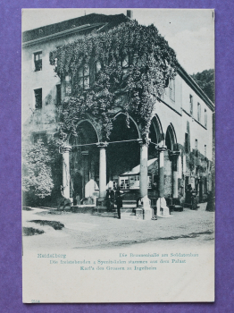 Ansichtskarte AK Heidelberg 1900-1910 Brunnenhalle Soldatenbau